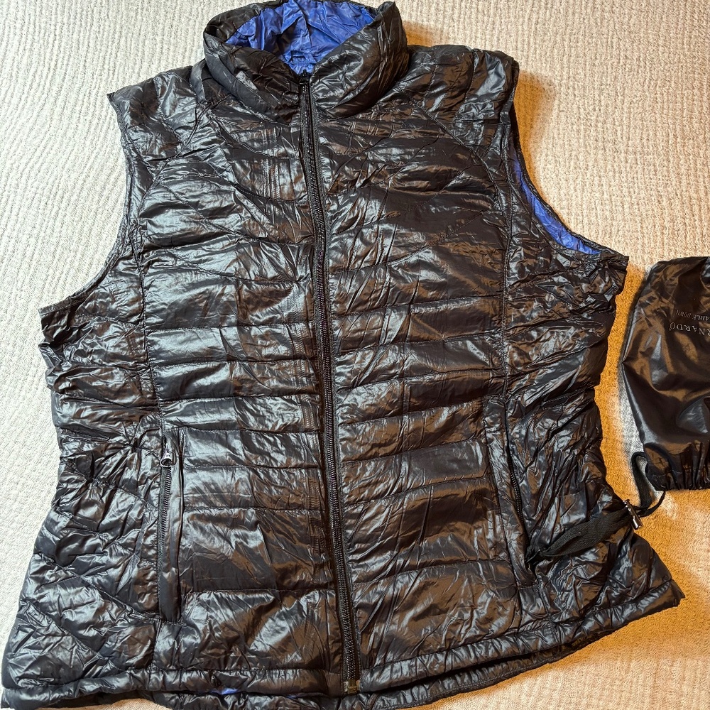 Bernardo PACKABLE Vest Black Down Puffer sz L